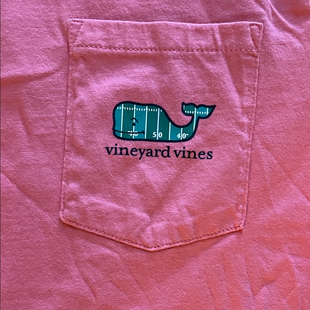 Vineyard Vines large Coral Pink Short-Sleeve Pocket Tee - Picture 7 of 7